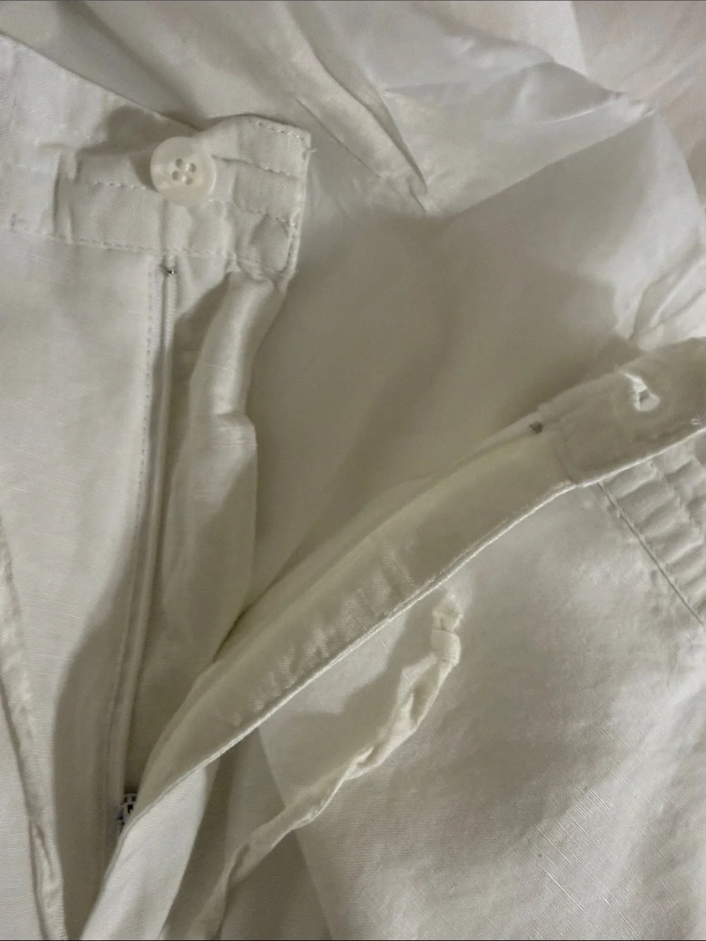 Linea Uomo Men's White Linen Drawstring Pants 46x30 beach vacation casual resort